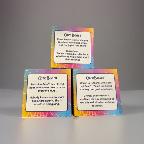 🔥Care Bears Flocked Mini Collectible Figures Lot (6 Figures) BNWT🔥 - Picture 2 of 2